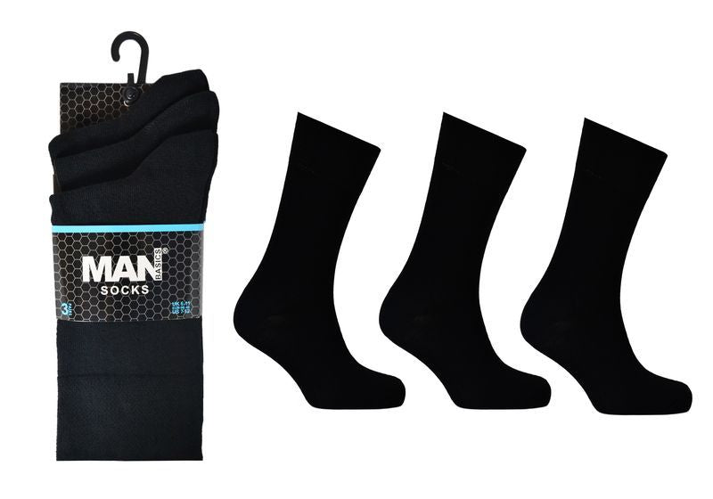 Pierre Klein 3pk Socks - Black  | TJ Hughes