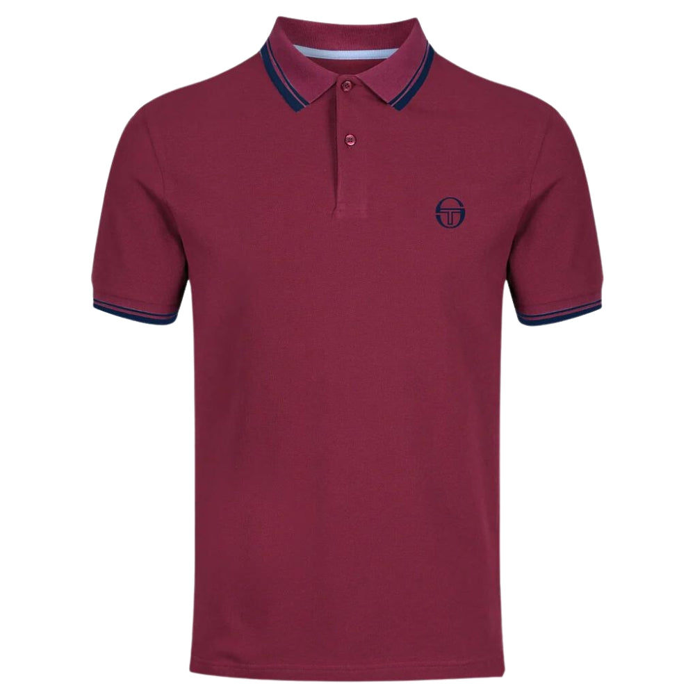 Sergio Tacchini Iconic Polo Shirt - Maroon - Small  | TJ Hughes