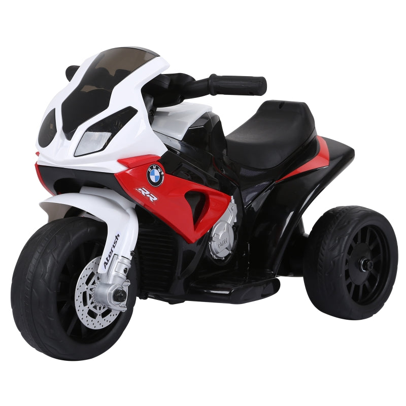 HOMCOM Kids Electric Ride on Motorcycle BMW S1000RR with Headlights Music - Red  | TJ Hughes