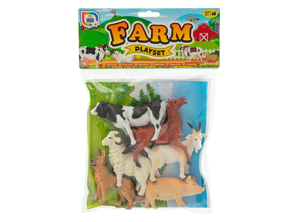 Bag Of 6" Farm Animals Play Set - Dinosaur  | TJ Hughes