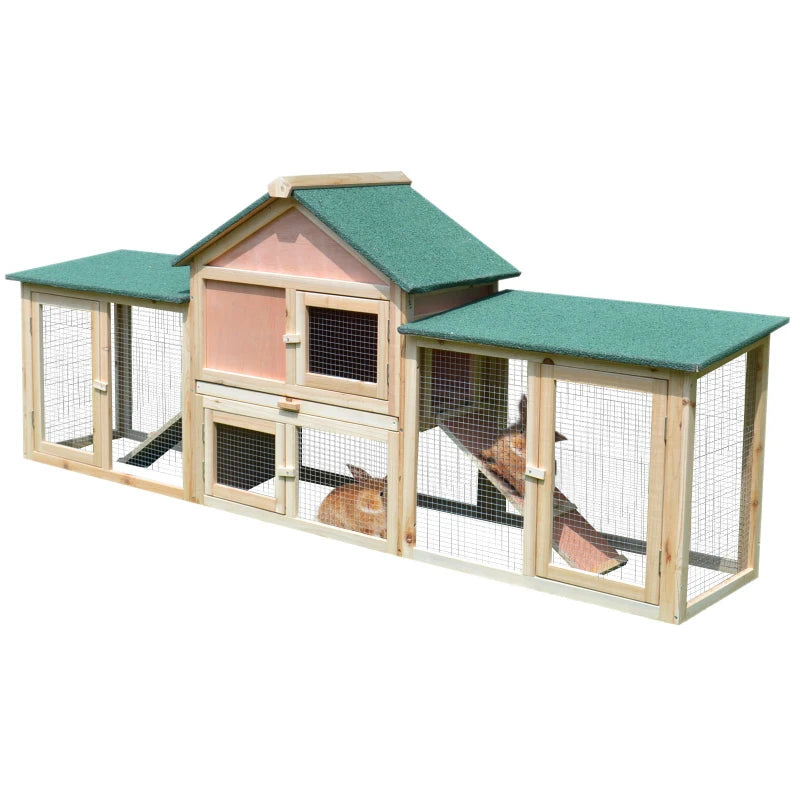 PawHut- Deluxe Rabbit Hutch  | TJ Hughes PawHut