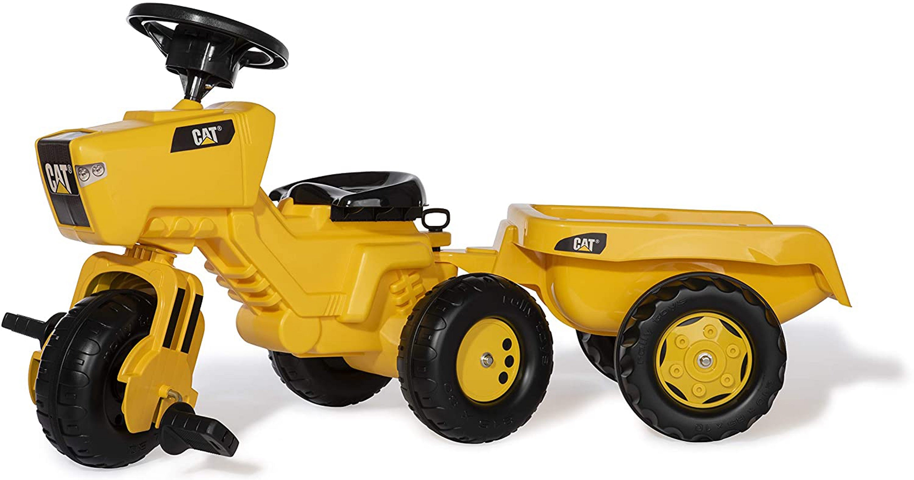 Rolly Toys CAT Trio Trac with Electronic Steering Wheel and Trailer  | TJ Hughes