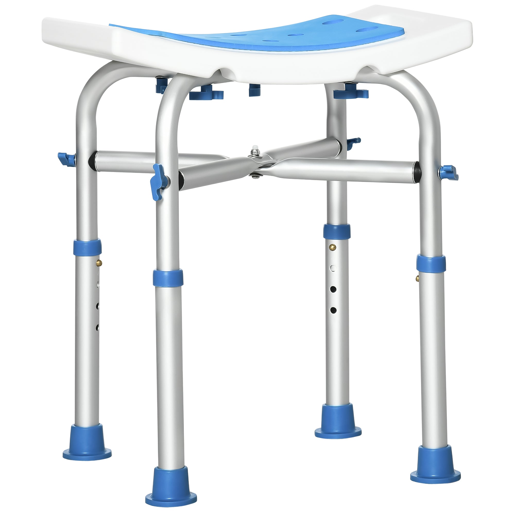 HOMCOM Adjustable Shower Stool with Suction Foot Pads for Elderly Disabled  | TJ Hughes