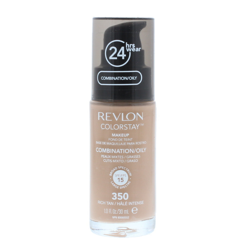 Revlon Colorstay Makeup Combination/Oily Skin Spf 15 350 Rich Tan Cosmetics 30ml