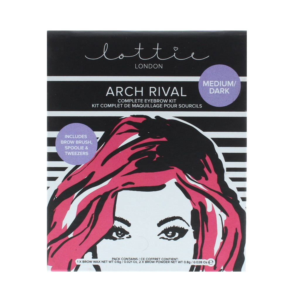 Lottie London Arch Rival Medium/Dark Eyebrow Kit  | TJ Hughes
