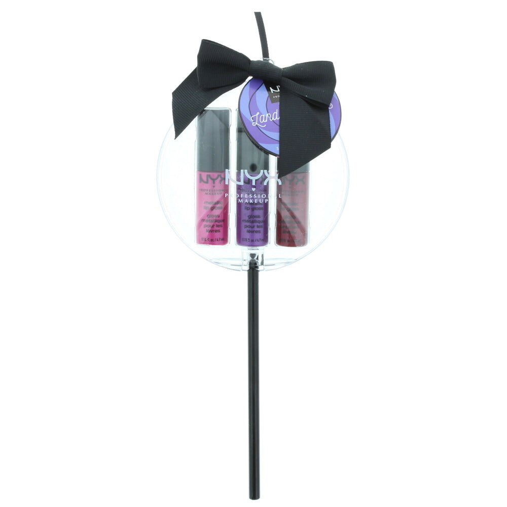 Nyx Nyx Professional Makeup Land Of Lollies Lip Trio Metallic Cosmetic Set Gift Set : Lip Gloss 4.7ml - Lip Gloss 4.7ml - Lip Gloss 4.7ml