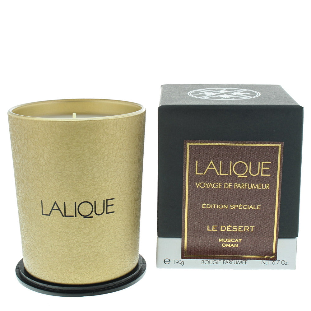 Lalique Le Desert Muscat Oman Candle 190g - TJ Hughes