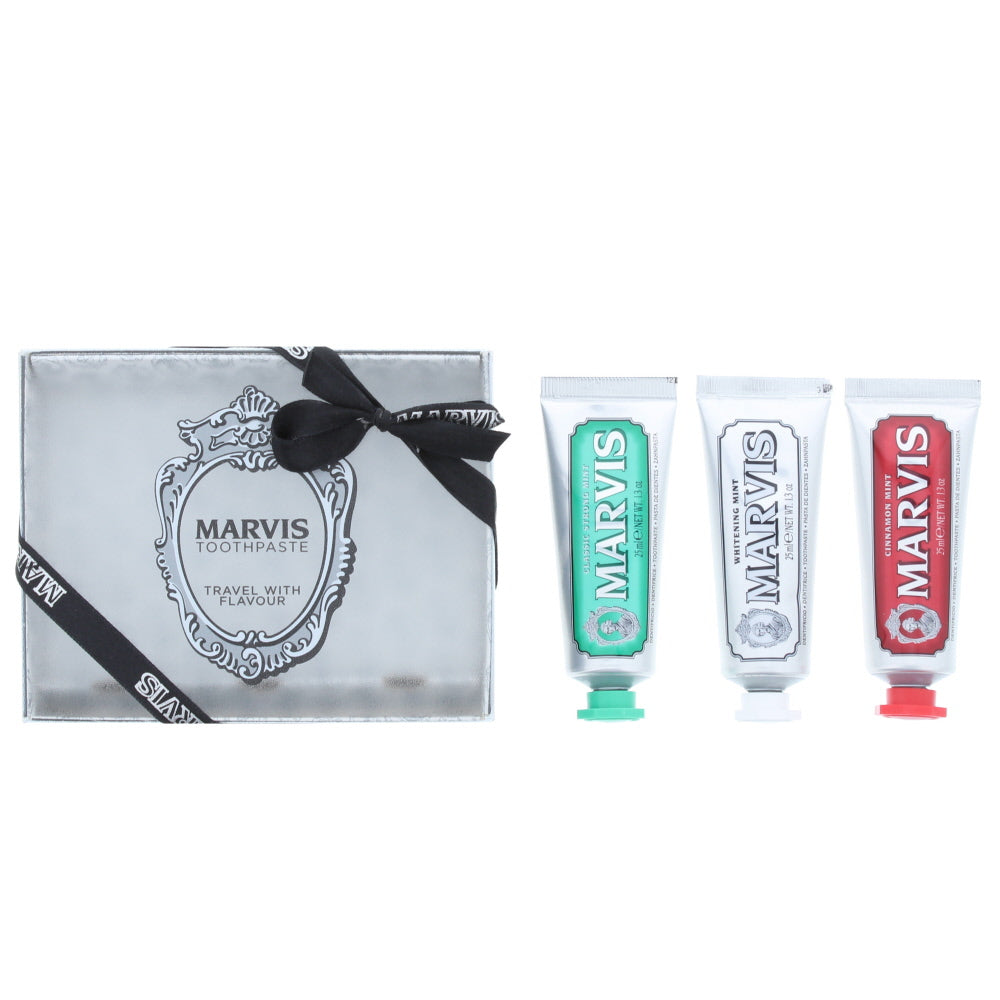 Marvis Travel With Flavour Toothpaste 3 Pieces Gift Set
