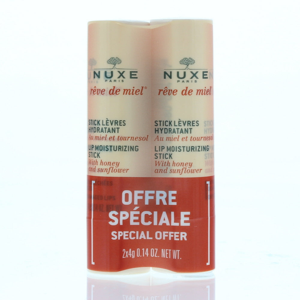 Nuxe Reve De Miel Lip Moisturising Duo Pack Lip Balm 2 x 4g  | TJ Hughes