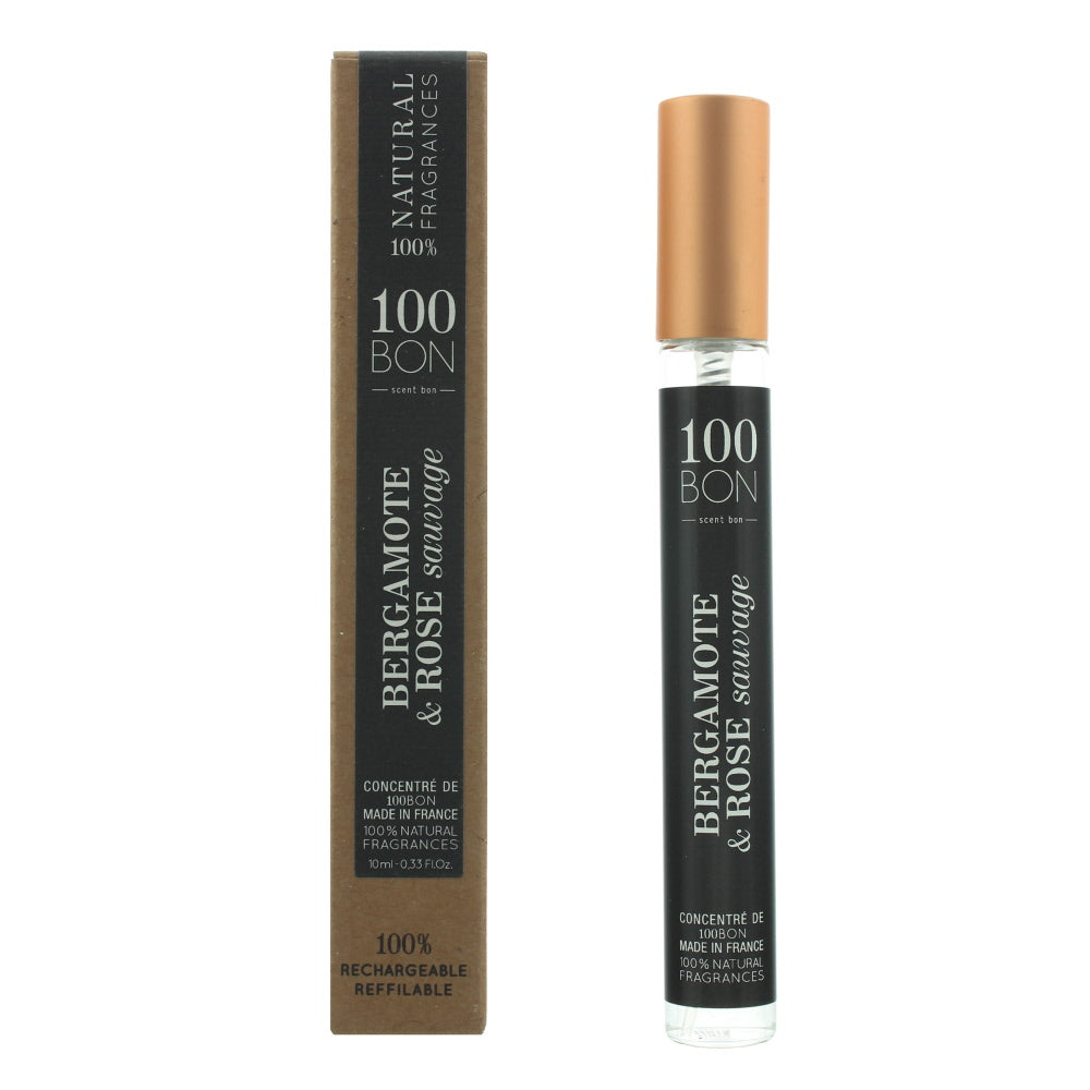 100 Bon Bergamote & Rose Sauvage Concentre Refillable Eau de Parfum 10ml  | TJ Hughes