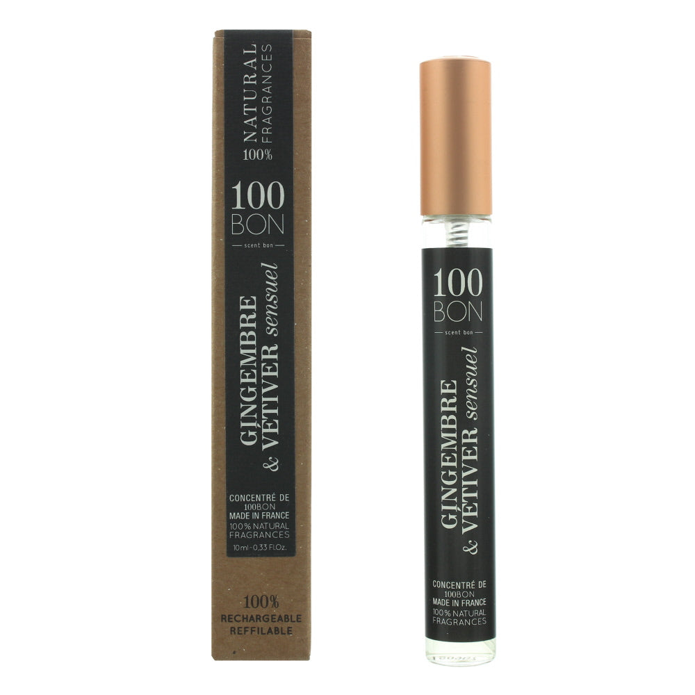 100 Bon Gingembre  Vetiver Sensual Concentre Refillable Eau de Parfum 10ml  | TJ Hughes