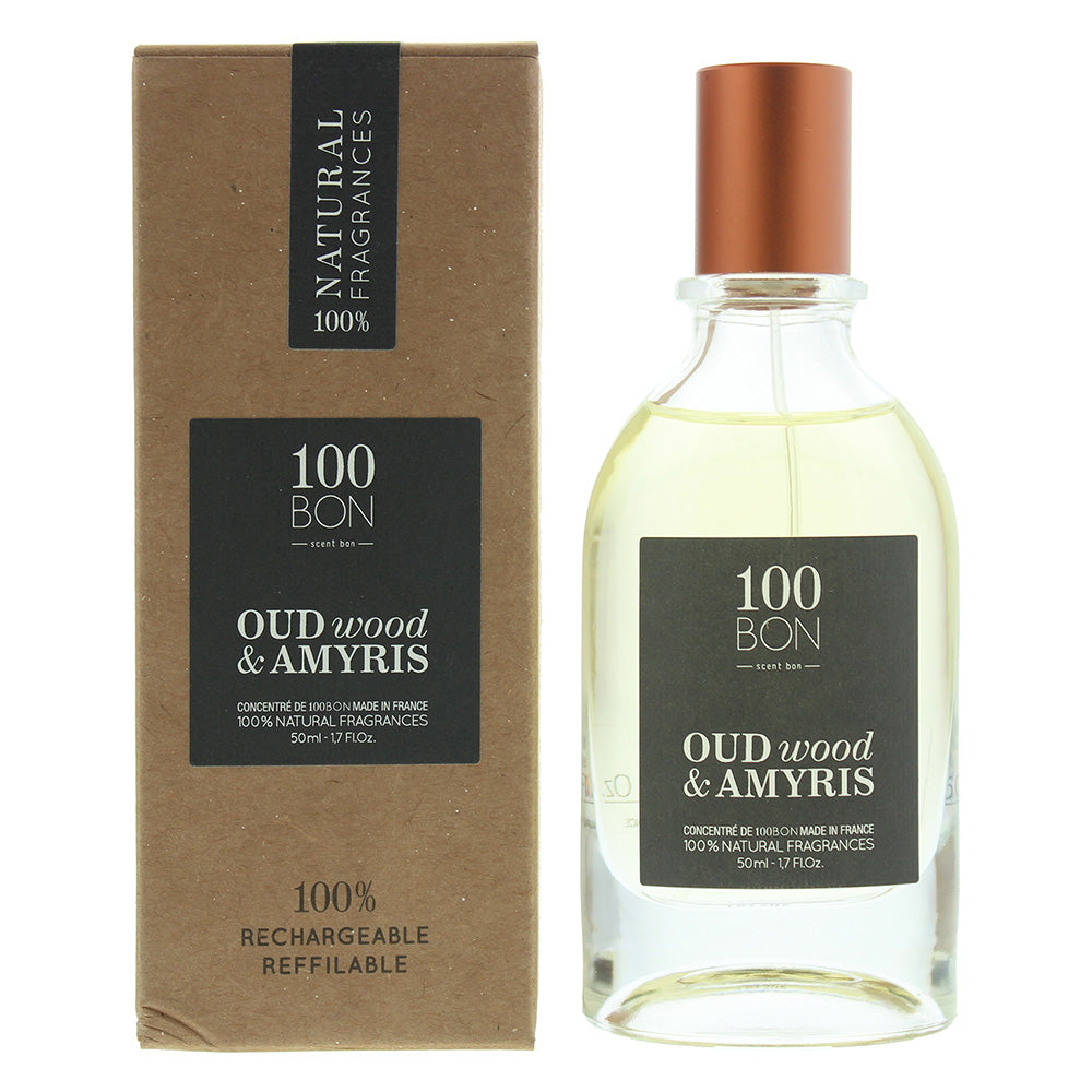 100 Bon Oud Wood  Amyris Concentre Refillable Eau de Parfum 50ml  | TJ Hughes
