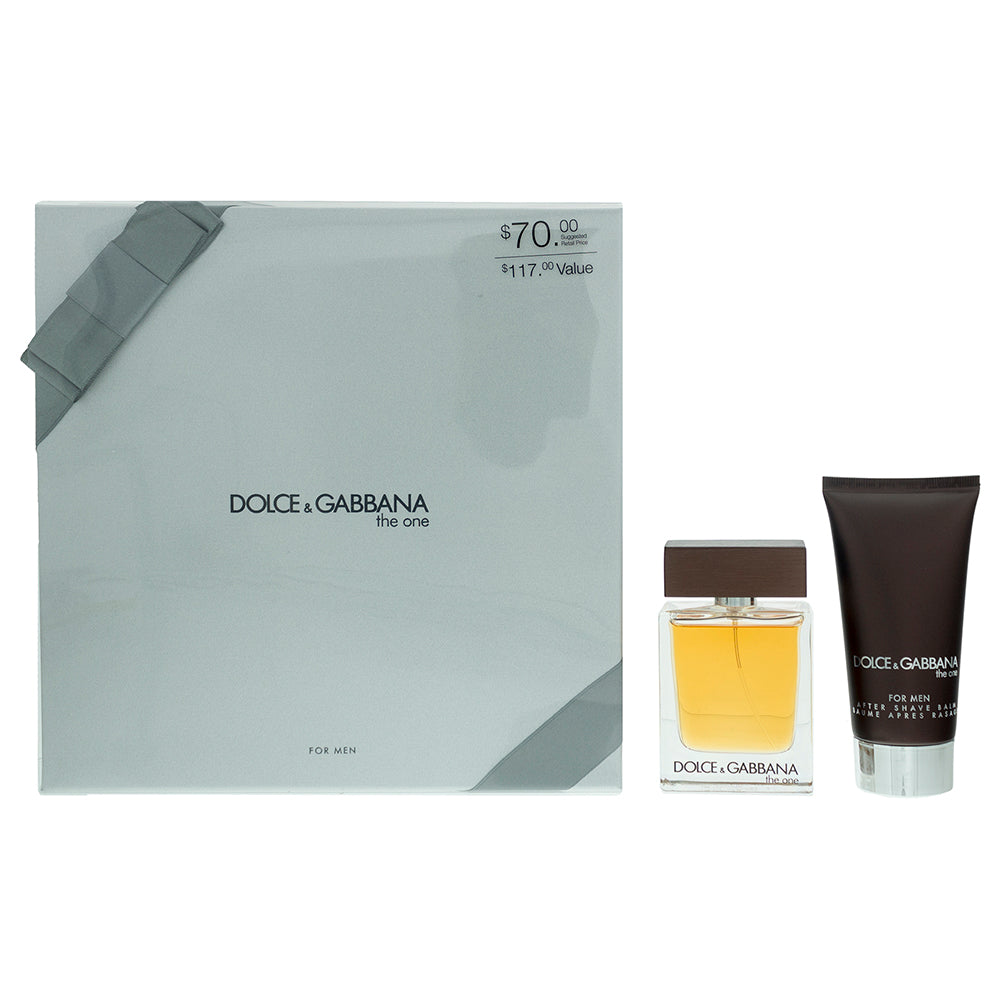 Dolce & Gabbana The One For Men 2 Piece Gift Set: Eau de Toilette 50ml - Aftershave Balm 75ml
