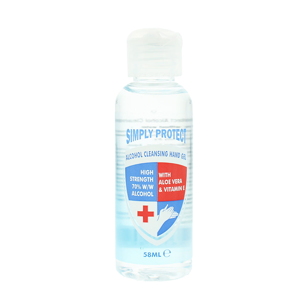 Simply Protect Alcohol Cleansing Hand Gel 58ml  | TJ Hughes