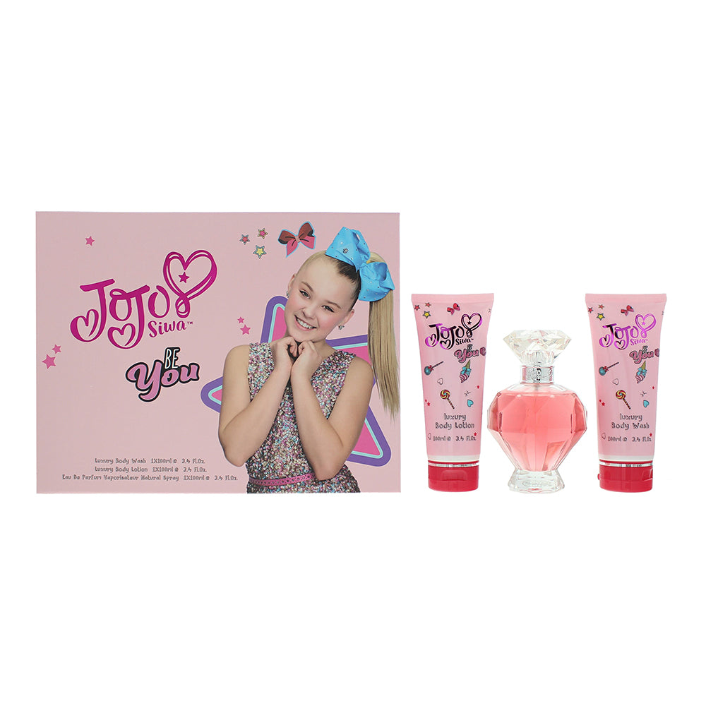 JoJo Siwa Be You Eau de Parfum 3 Pieces Gift Set : Eau de Parfum 100ml - Body Wash 100ml- Body Lotion 100ml  | TJ Hughes
