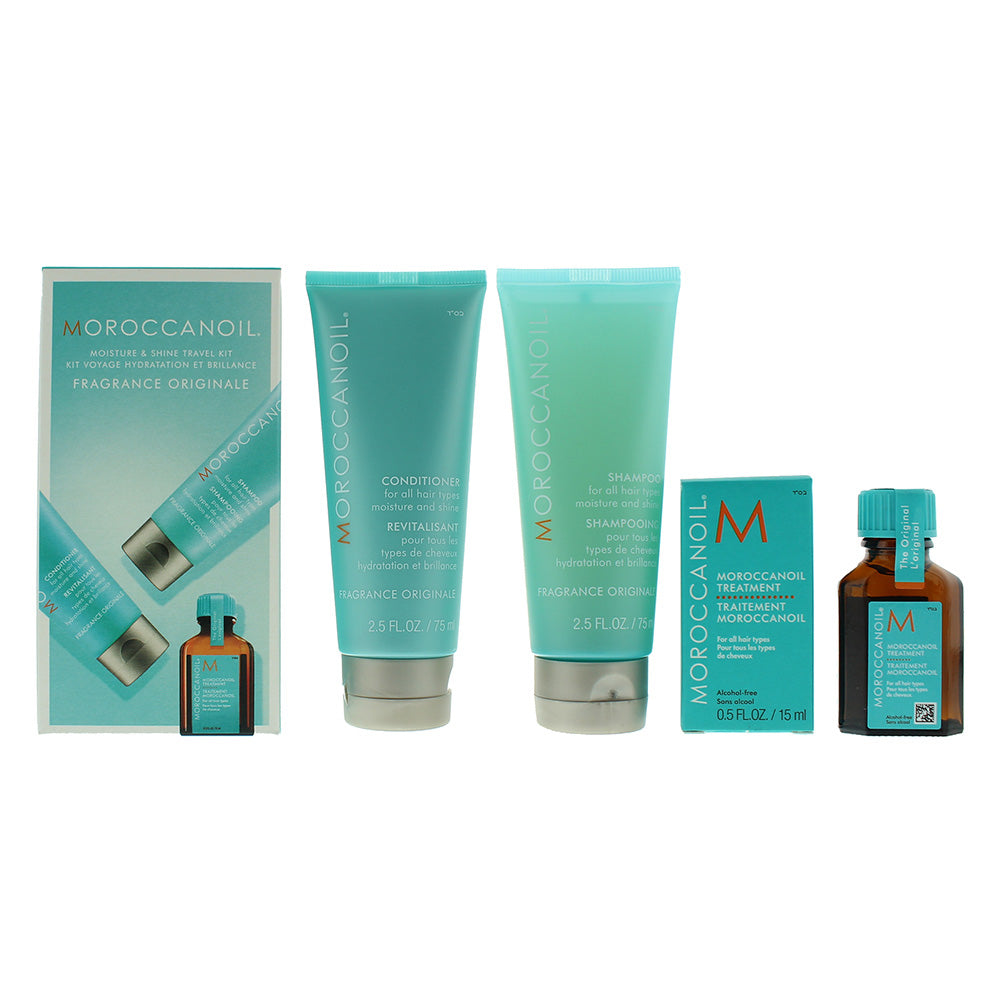 Moroccanoil 3 Piece Set: Shampoo 75ml - Conditioner 75ml - Treatment 15ml