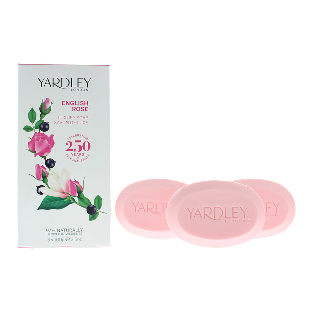 Yardley English Rose 3 Piece Gift Set: 3 x Soap 100g  | TJ Hughes