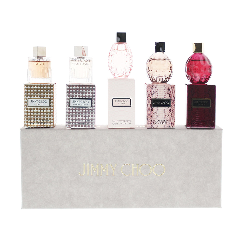 Jimmy Choo 5 Piece Mini set - 5 x 4.5ml L'eau - Illicit Flower - Fever - Illicit - Jimmy Choo