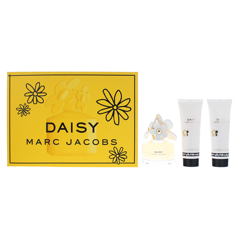 Marc Jacobs Daisy Eau De Toilette 3 Piece Gift Set: Eau De Toilette 50ml - Body Lotion 75ml - Shower Gel 75ml