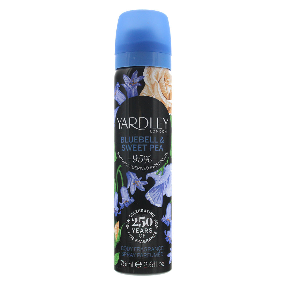 Yardley Bluebell and Sweetpea Body Spray 75ml - TJ Hughes Blue