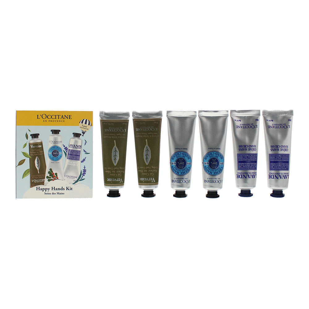 L'occitane 6 Piece Gift Set: Shea Butter - Lavender - Verbena 2 x each Hand Cream 30ml