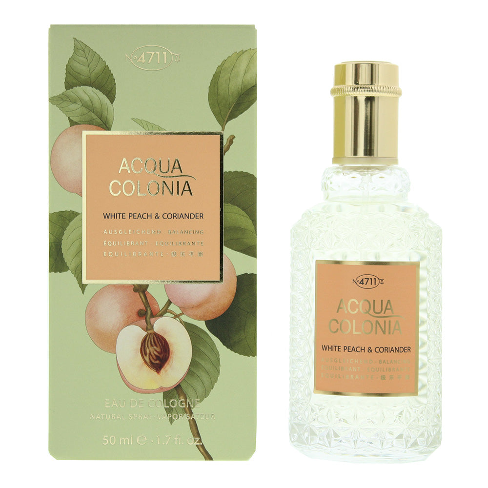 4711 Acqua Colonia White Peach & Coriander Eau De Cologne 50ml  | TJ Hughes