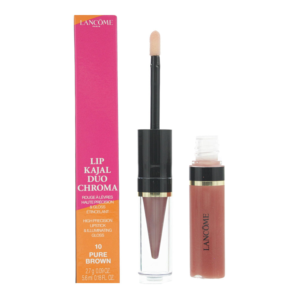 Lancome Lip Kajal Duo Chroma 10 Pure Brown High Precision Lipstick 2.7g & Illuminating Gloss 5.6ml  | TJ Hughes