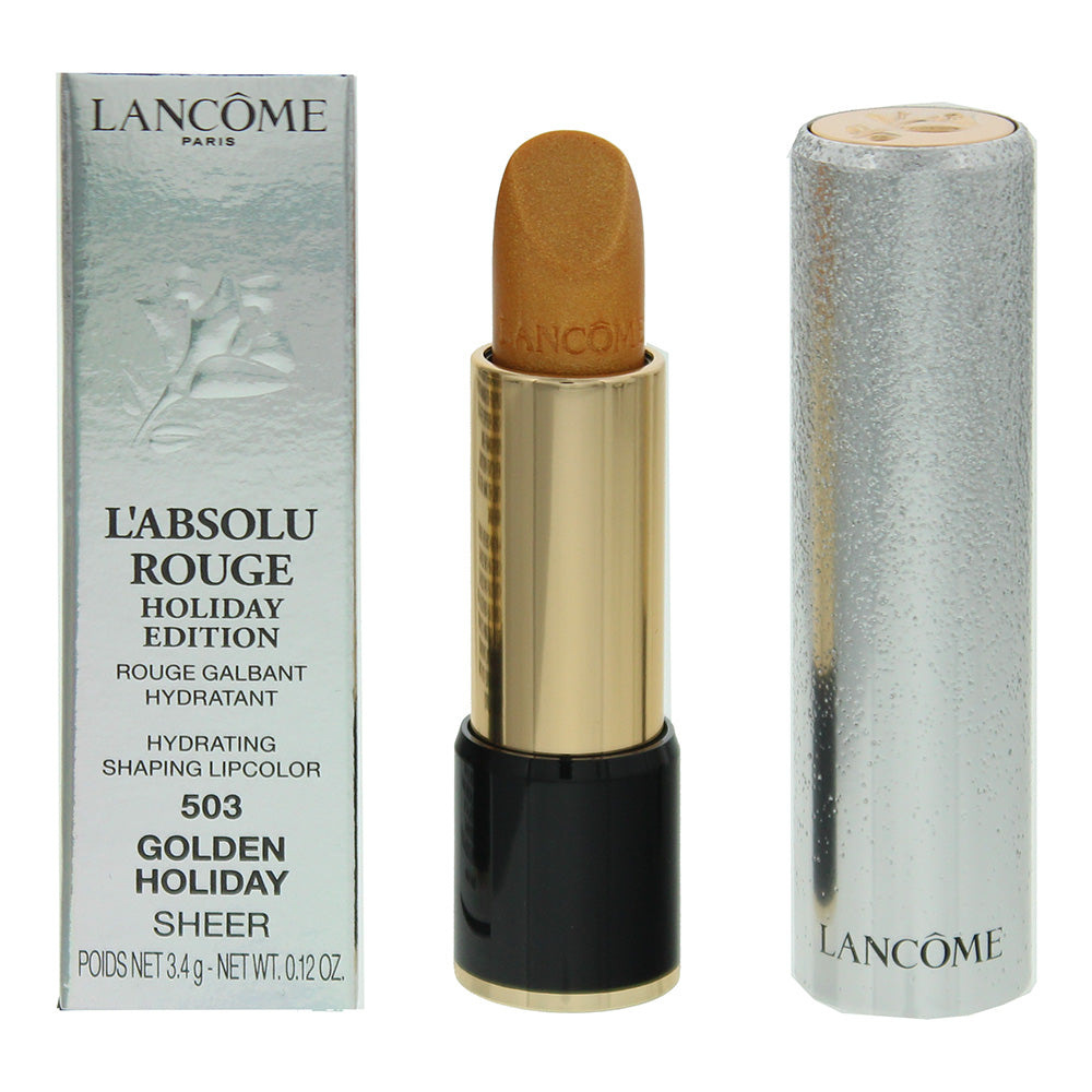 Lancome L’Absolu Rouge Holiday Edition 503 Golden Holiday Sheer Lipstick 3.4g - TJ Hughes Gold