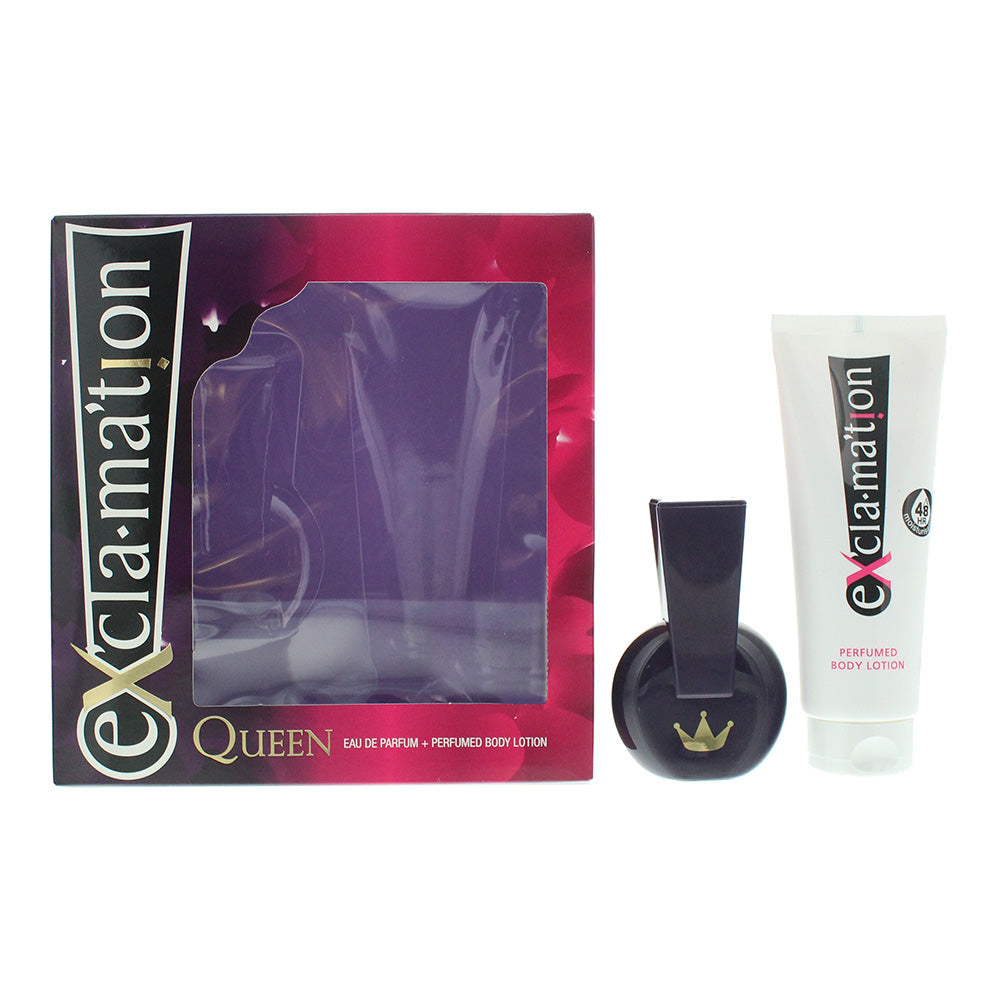 Coty Ex’cla*Ma’tion Queen 2 Piece Gift Set: Eau De Parfum 30ml - Body Lotion 115ml  | TJ Hughes