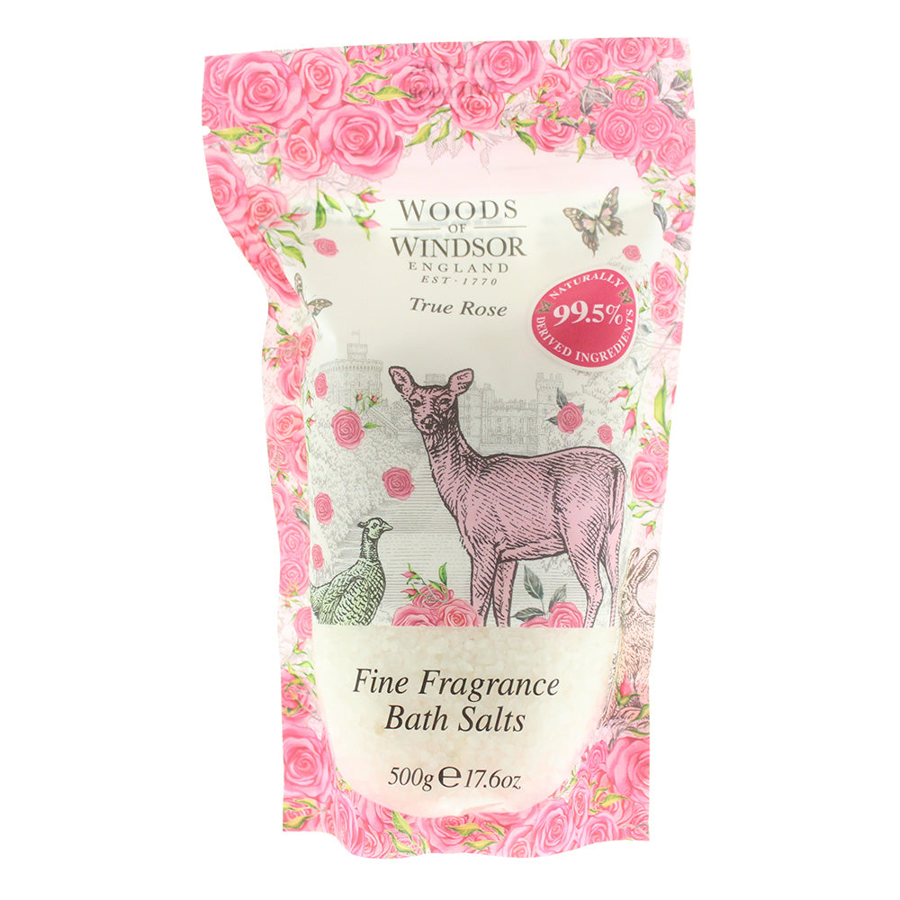 Woods Of Windsor True Rose Bath Salt 500g  | TJ Hughes