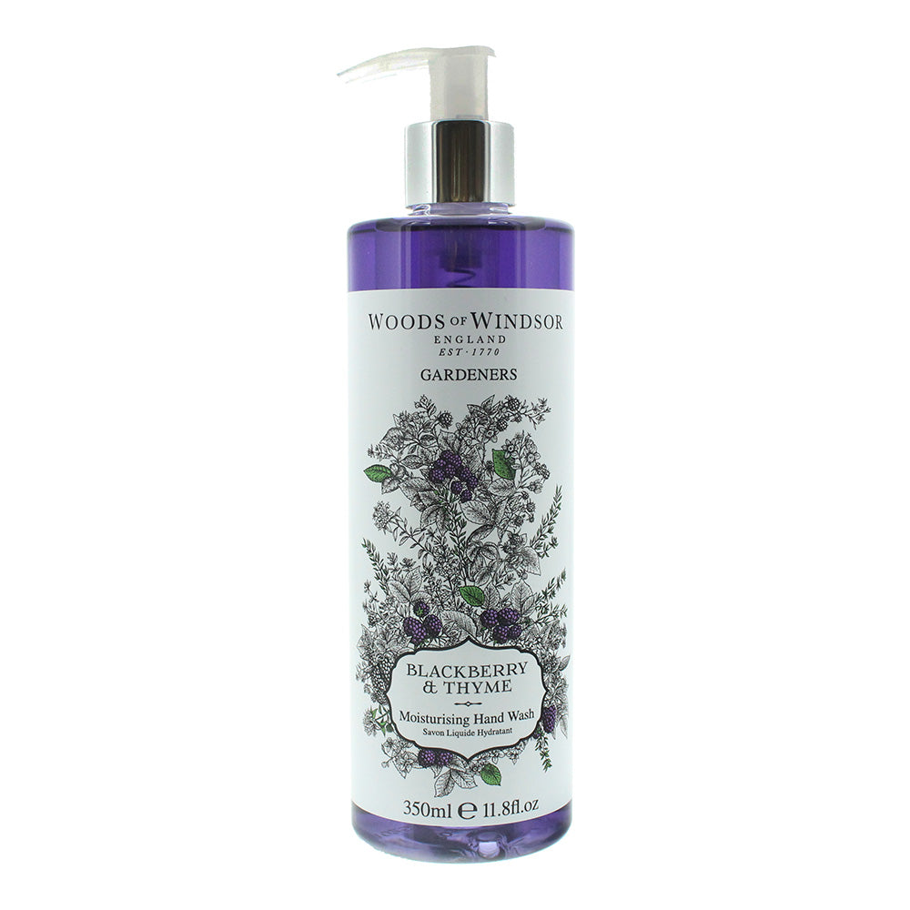 Woods Of Windsor Blackberry  Thyme Hand Wash 350ml  | TJ Hughes Black