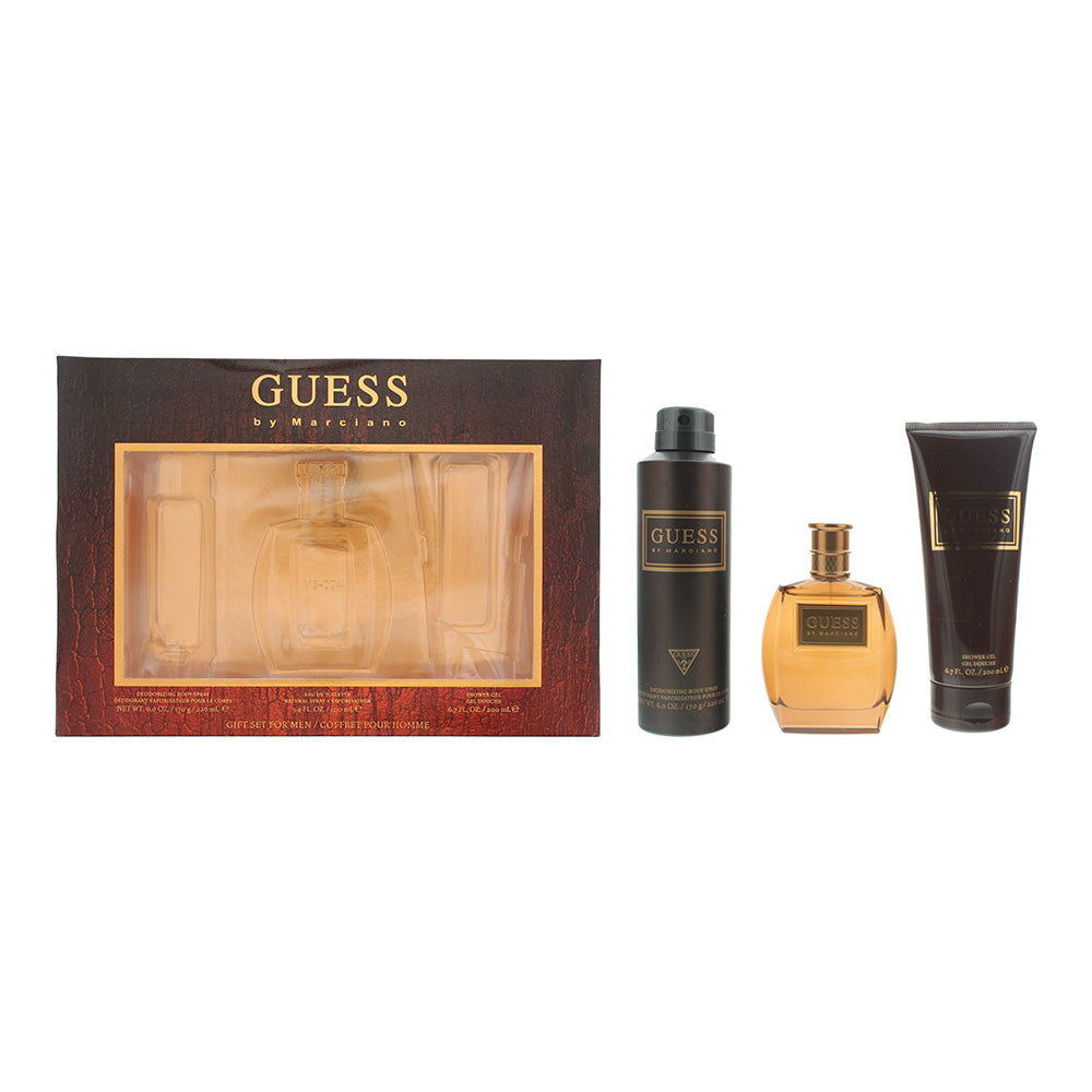 Guess By Marciano Eau De Toilette 3 Piece Gift Set: Eau De Toilette 100ml - Deodorant Spray 226ml - Shower Gel 200ml