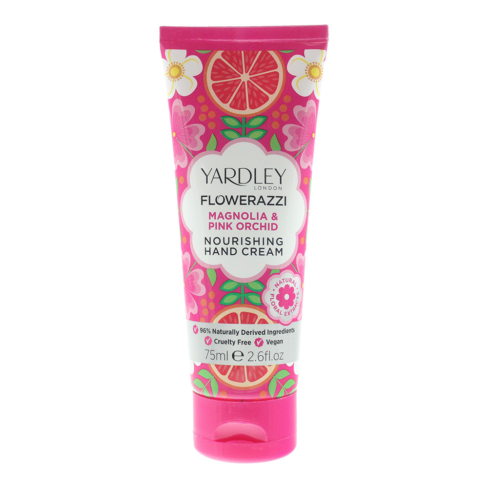 Yardley Flowerazzi Magnolia  Pink Orchid Hand Cream 75ml - TJ Hughes