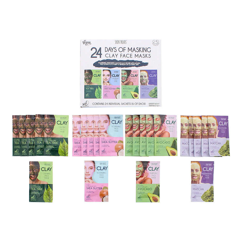 Skin Treats 24 Sachet Face Mask Gift Set  | TJ Hughes