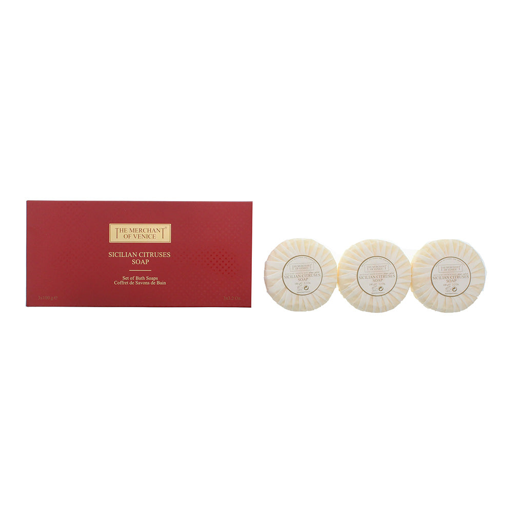 The Merchant of Venice Sicilian Citruses Soap 3 x 100g  | TJ Hughes