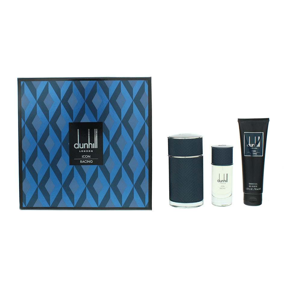 Dunhill Icon Racing Blue Eau De Parfum 3 Piece Gift Set: Eau De Parfum 100ml - Shower Gel 90ml - Eau De Parfum 30ml  | TJ Hughes