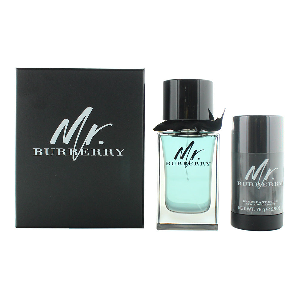 Burberry Mr. Burberry 2 Piece Gift Set: Eau De Toilette 100ml - Deodorant Stick 75g