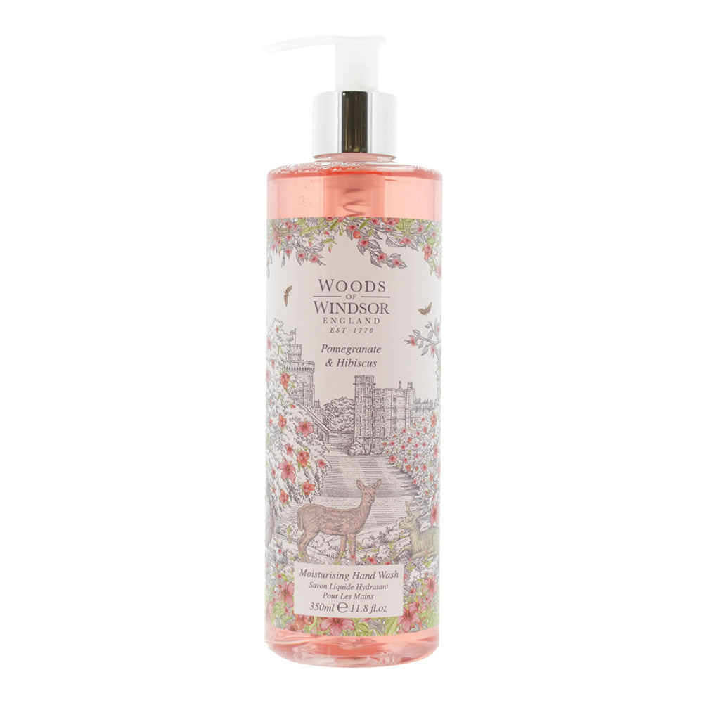 Woods Of Windsor Pomegranate & Hibiscus Hand Wash 350ml  | TJ Hughes