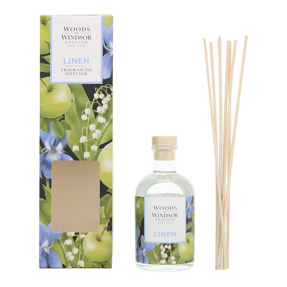 Woods Of Windsor Linen Diffuser 100ml  | TJ Hughes