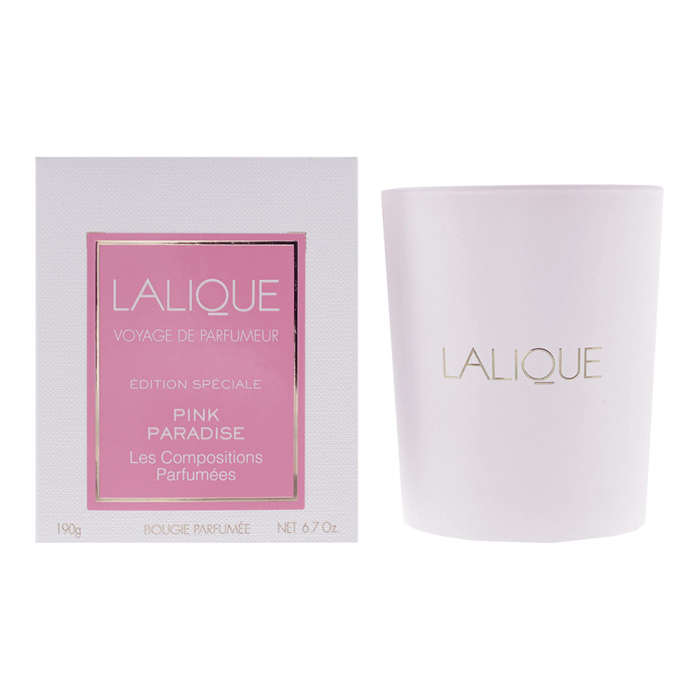 Lalique Pink Paradise Candle 190g  | TJ Hughes