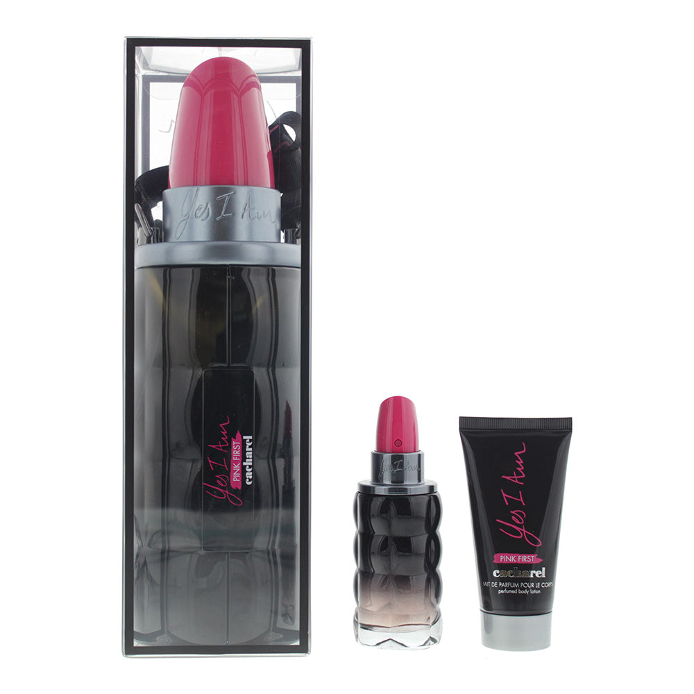 Cacharel Yes I Am Pink First 3 Piece Gift Set: Eau De Parfum 50ml - Fragrance Body Lotion 50ml - Case  | TJ Hughes