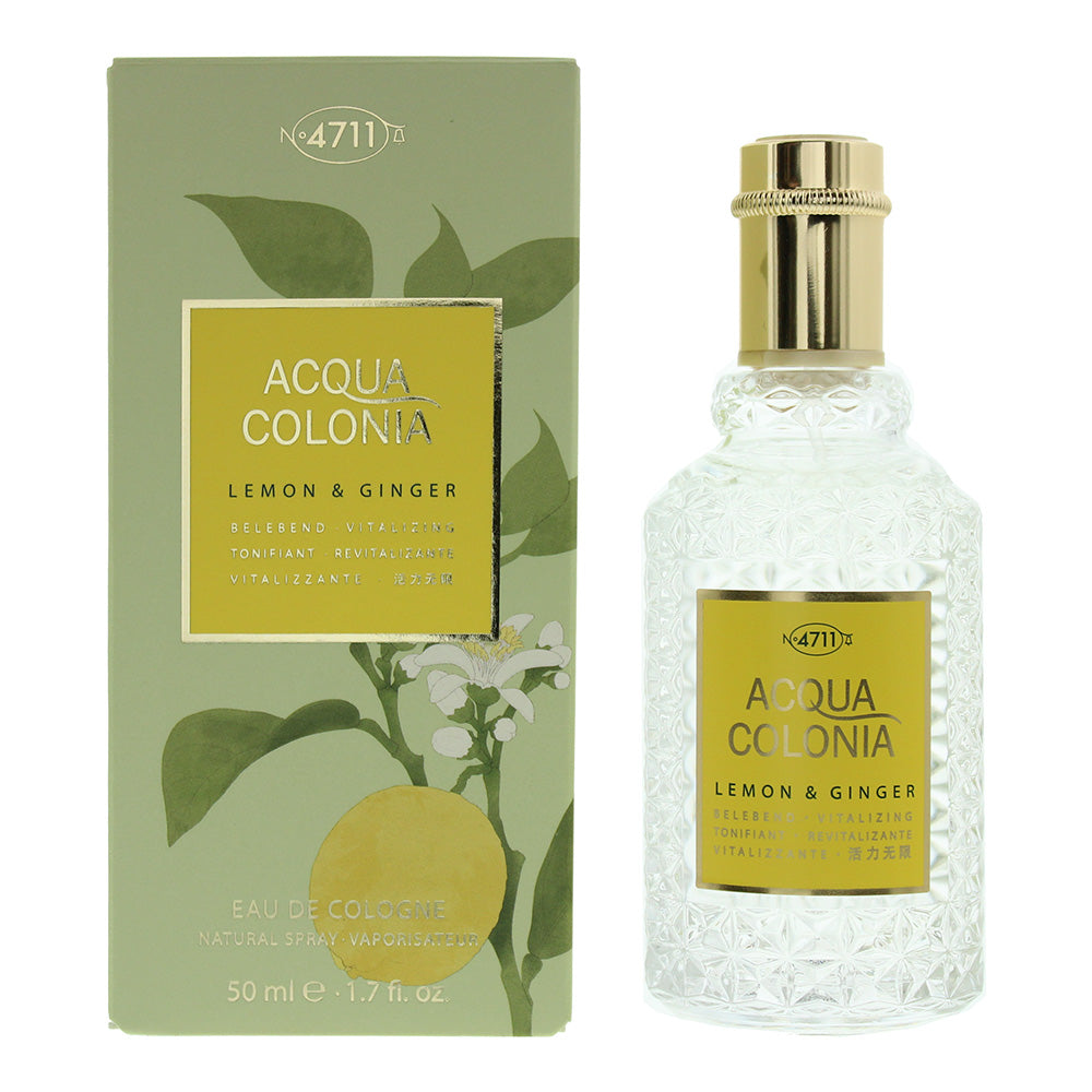 4711 Acqua Colonia Lemon & Ginger Eau De Cologne 50ml  | TJ Hughes