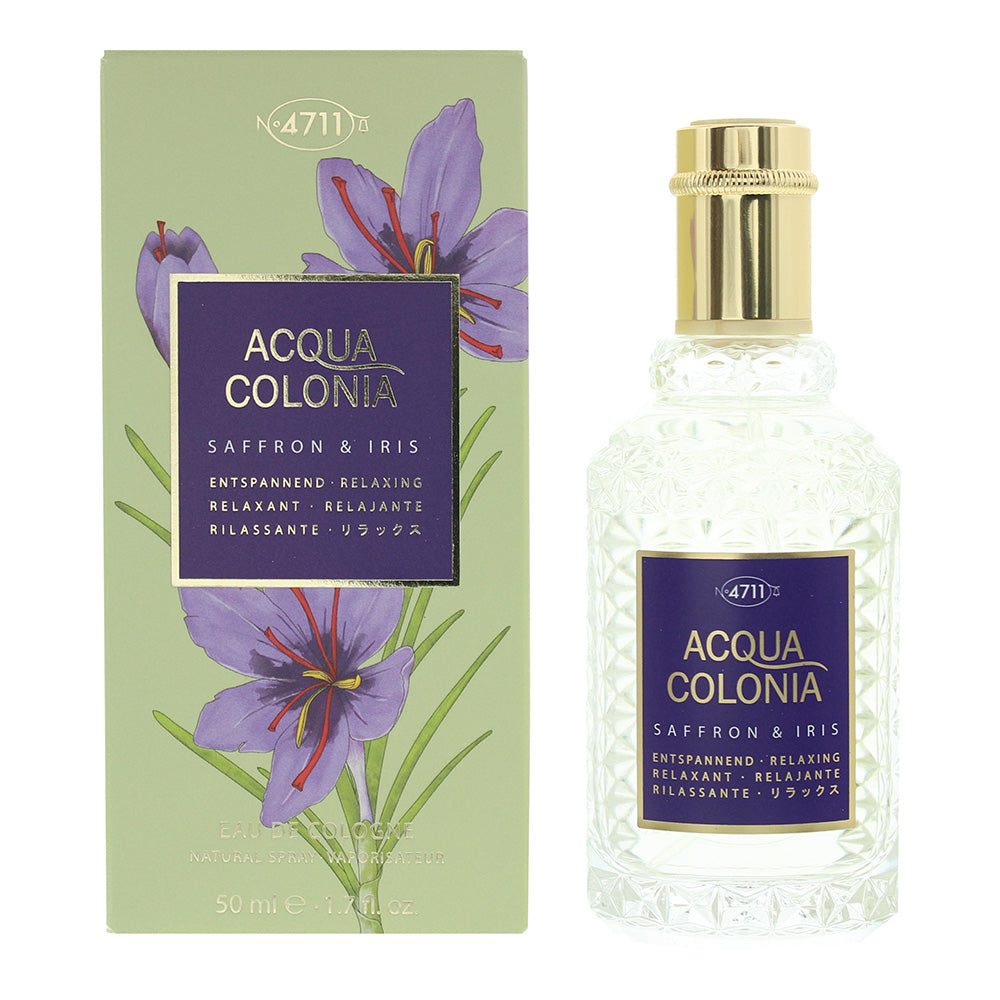 4711 Acqua Colonia Saffron & Iris Eau De Cologne 50ml  | TJ Hughes