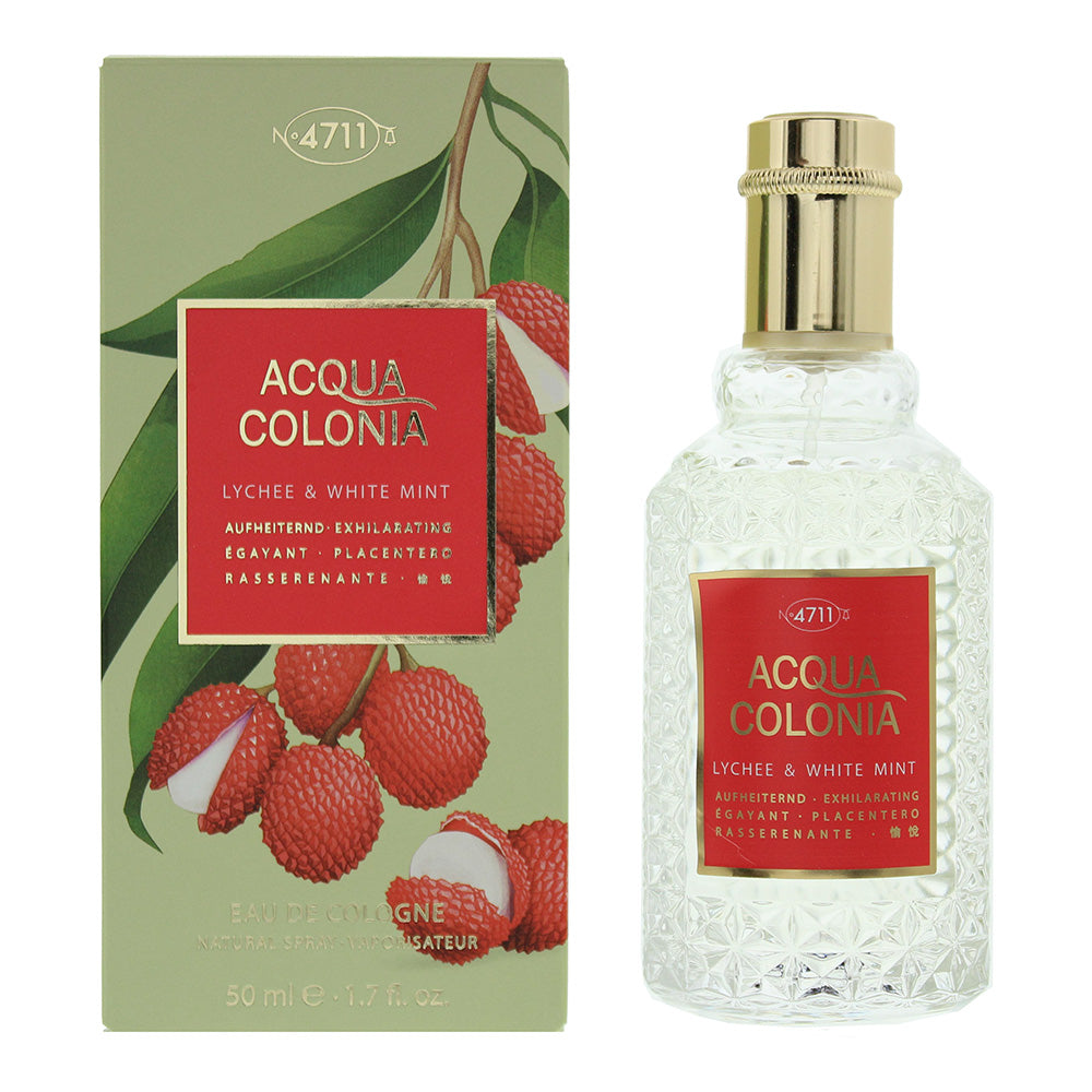 4711 Acqua Colonia Lychee & White Mint Eau De Cologne 50ml  | TJ Hughes