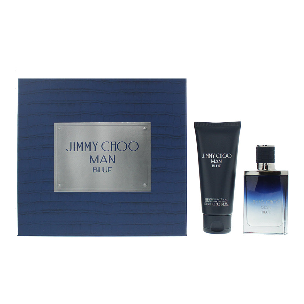 Jimmy Choo Man Blue 2 Piece Gift Set: Eau De Toilette 50ml - Shower Gel 100ml