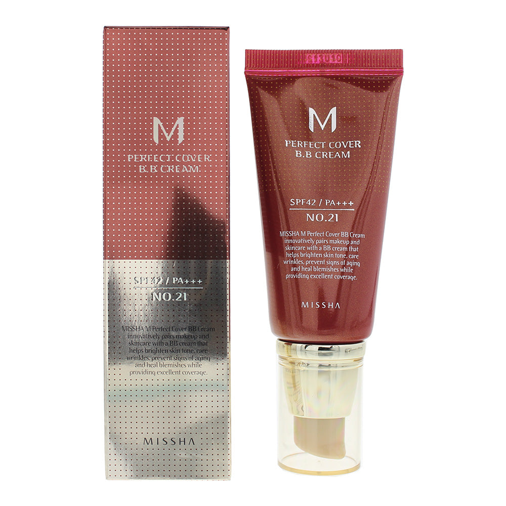 Missha Perfect Cover No.21 Light Beige Bb Cream SPF42 50ml  | TJ Hughes