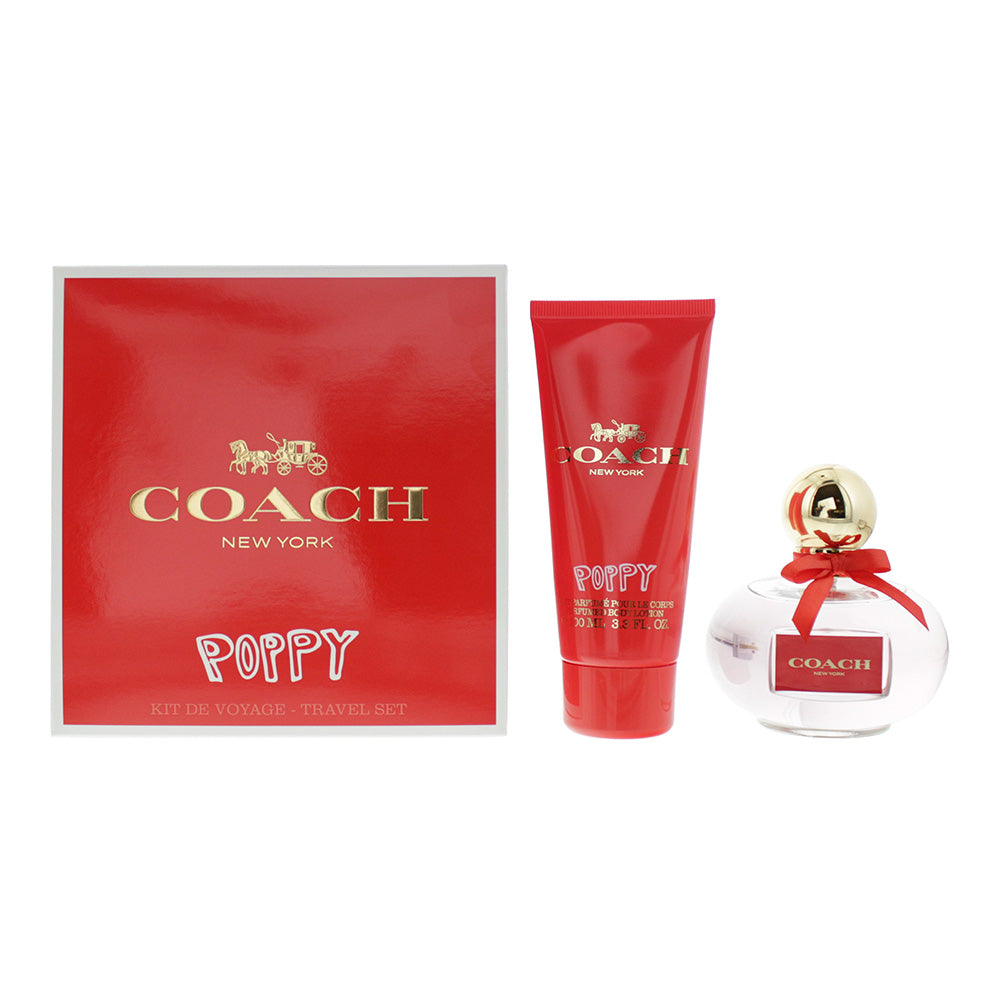 Coach Poppy 2 Piece Gift Set: Eau De Parfum 100ml - Body Lotion 100ml  | TJ Hughes