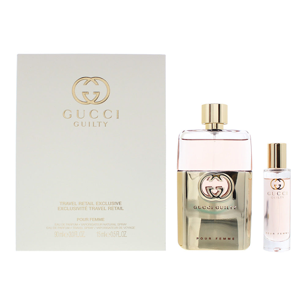 Gucci Guilty Pour Femme 2 Piece Gift Set: Eau De Parfum 90ml - Eau De Parfum 15ml