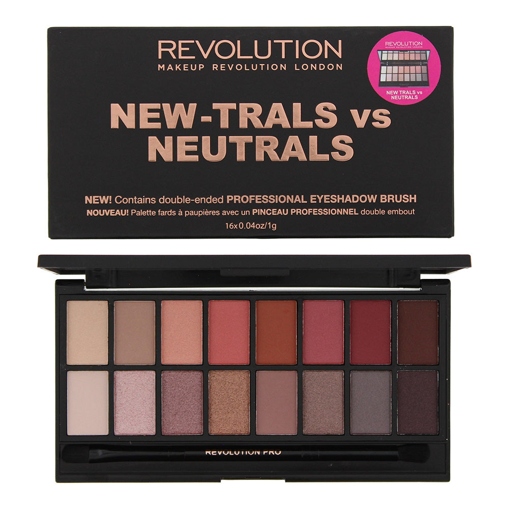 Revolution New-Trals Vs Neutrals Eye Shadow Palette 16 x 1g  | TJ Hughes