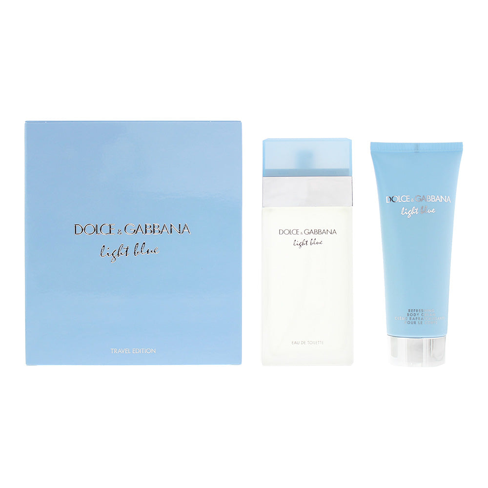 Dolce & Gabbana Light Blue 2 Piece Gift Set: Eau De Toilette 100ml - Body Cream 100ml